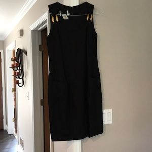 Little black dress w/gold detail
